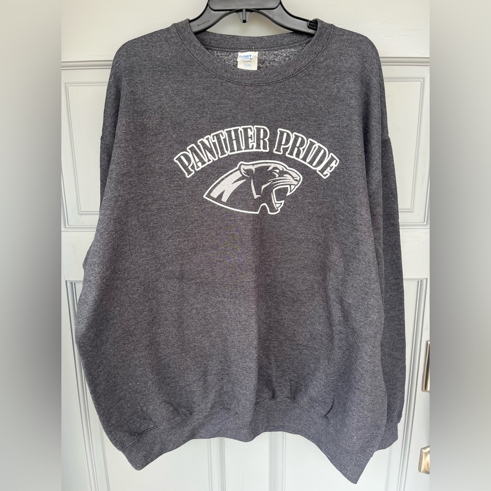 Panther Pride Men's Crewneck Sweater Charcoal Men’s Size 2XL